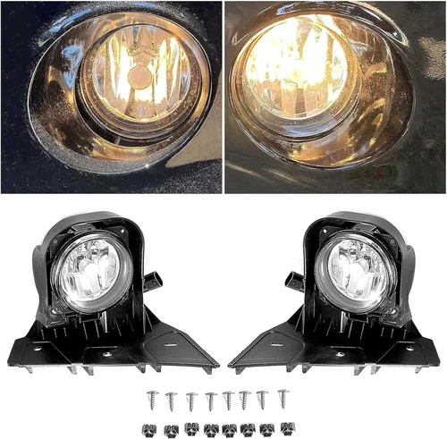 Miniatura 9 de ECOTRIC Luz antiniebla izquierda con bisel compatible con Ford F150 Harley Davidson Edition 2000-2004 Faro antiniebla frontal (lado del conductor)