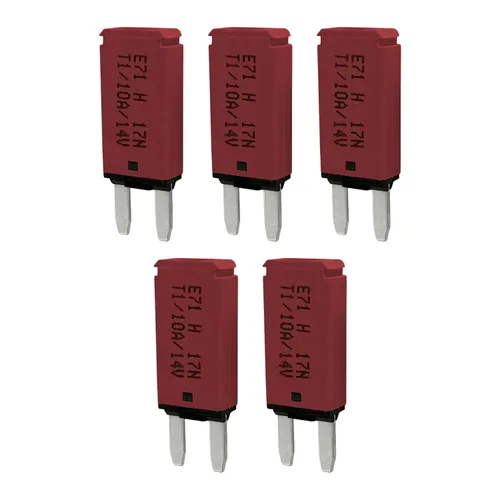 Miniatura 25 de Mini ATM Auto Reinicio 5 Amperios Disyuntor de Circuito Fusible para Protección de Batería de Audio Automotriz Marina RV Coche Camión (T1) Reinicio