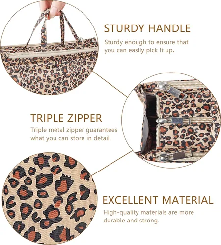 Miniatura 34 de Bolso de mano estilo cartera de Vercord para mujer con organizador incorporado, estampado bien definido, con manijas y cremallera, tamaño 2