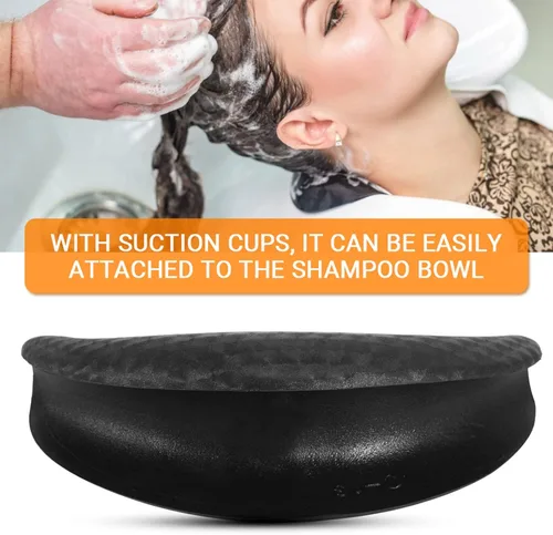 Miniatura 5 de Champú Bowl Neck Rest, cojín suave de PVC para salón y uso doméstico, negro