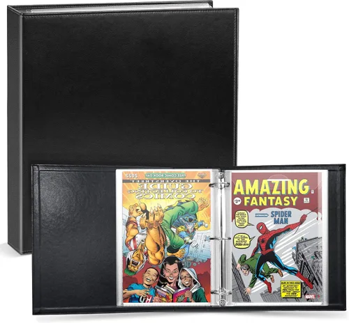 Álbum de almacenamiento de cómics, carpeta de cómics – para la actualidad, edad de plata, cómics regulares empaquetados y embolsados, carpeta con 12