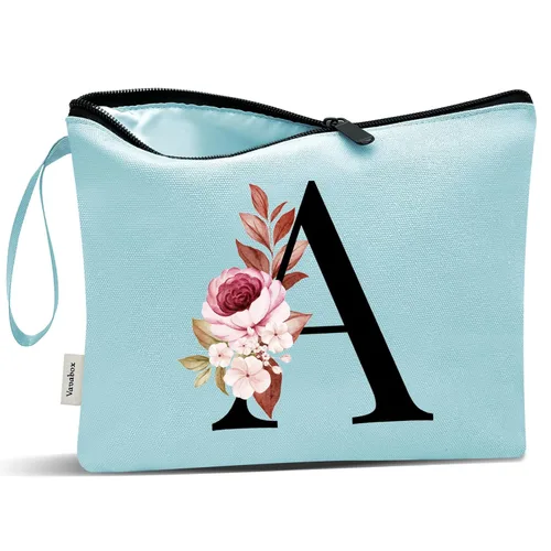 Miniatura 161 de Vavabox A-Z Bolsa de Maquillaje Personalizada, Regalos de Cumpleaños para Mujeres y Mamá, Regalos para la Mejor Amiga, Bolsa de Cosméticos