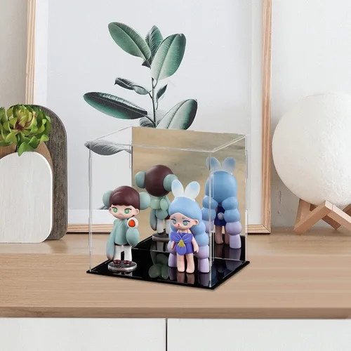 Miniatura 6 de Vitrina acrílica, versátil escaparate coleccionable para figuras de acción y juguetes, 1 paquete (negro, 7.8 x 5.9 x 7.8 pulgadas)