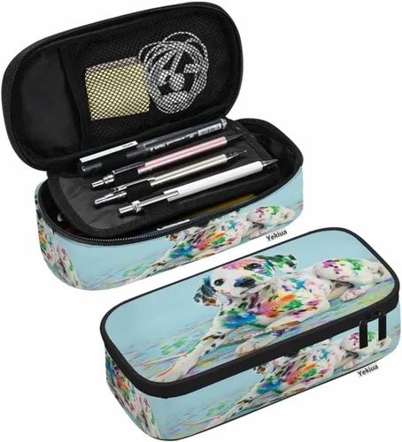Miniatura 6 de Yekiua Estuche para lápices con flores étnicas japonesas de gran capacidad; estuche para lápices con flores para oficina, universidad o maquillaje