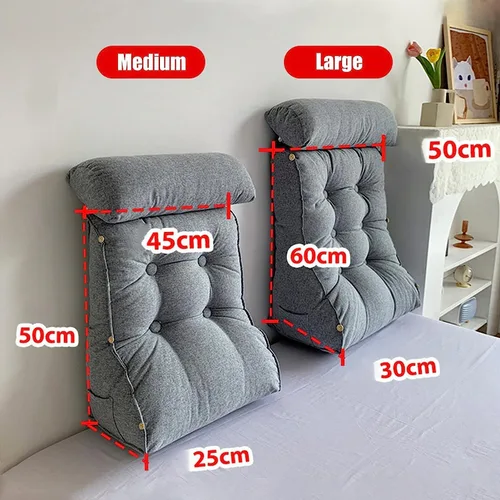 Miniatura 5 de Almohada de lectura con cuello, respaldo de cabecera triangular, cojín de soporte lumbar, almohada de apoyo de espalda para soporte de espalda, Verde