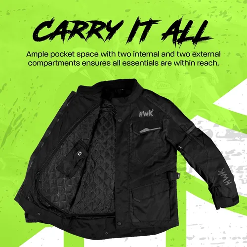 Miniatura 5 de Chaqueta de motocicleta para hombres para viajes y aventuras, reforzamiento CE, a prueba de agua, AVD, para las 4 estaciones