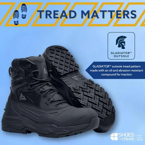 Miniatura 2 de Shoes for Crews ACE Fargo II - Botas de trabajo para hombre, antideslizantes e impermeables, Negro