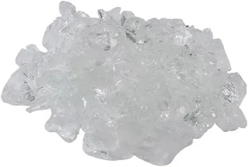 Pieza de repuesto de rocas de vidrio transparente para hogueras,