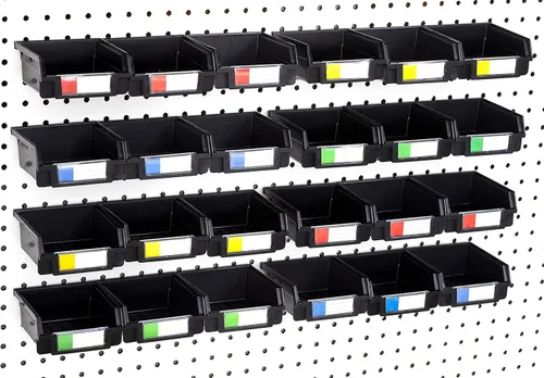 Miniatura 31 de Papeleras de Pegboard – tamaños 3.5", 5", o 7" Negro