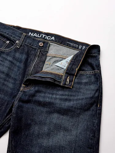 Miniatura 4 de Nautica Traditional Collection - Pantalón de mezclilla para hombre, ajuste relajado.