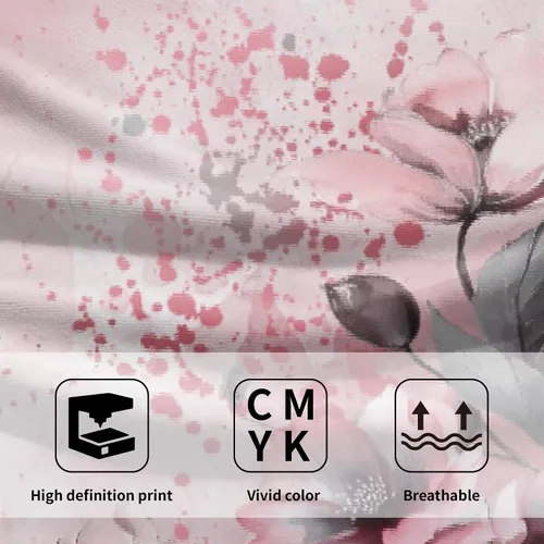 Miniatura 3 de Giwawa Juego de 2 toallas de mano con diseño floral de cerezo, suaves y absorbentes, para baño, cocina, hotel, spa, decoración Flor de cerezo rosa