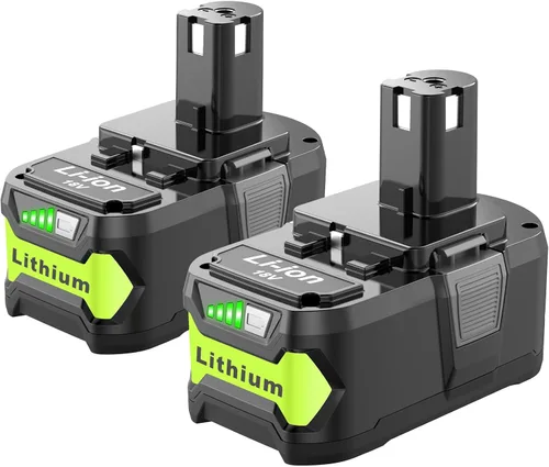 Paquete de 2 baterías de repuesto de 5000mAh para Ryobi 18V Batería P102 P103 P104 P105 P107 P108, compatibles con herramientas inalámbricas Ryobi