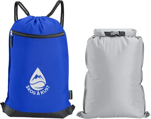 Miniatura 15 de Skog Å Kust GymSak - Bolsa de cincha con cordón 2 en 1 con bolsa seca impermeable extraíble