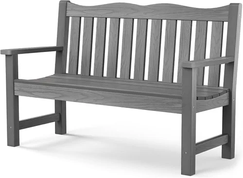 Miniatura 10 de Stoog Banco de Exterior para 2 Personas para Todo Clima, Capacidad de 800 libras Banco de Jardín de Plástico HIPS para Patio, Patio Trasero, Porche