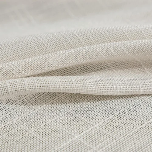 Miniatura 6 de FMFUNCTEX - Cortinas semitransparentes de lino de 114 cm de largo para dormitorio y sala de estar, paneles beige de lino texturizado para ventana