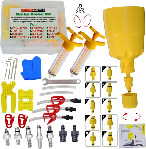Miniatura 7 de Kit de purga de aceite de freno de disco hidráulico de bicicleta para todos los frenos Shimano, SRAM, AVID, TEKTRO, MAGURA, Hayes, herramienta