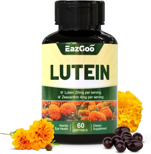 Luteína para ojos, luteína 20 mg, suplementos de luteína y zeaxantina, suplementos para los ojos, alivio de la fatiga ocular y apoyo para la salud