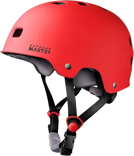 OutdoorMaster - Casco de patineta y ciclismo, dos forros extraíbles, ventilación, para varios deportes, scooter, patinaje en línea, patinaje, para