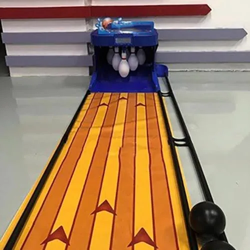 Miniatura 8 de Juego de bolera electrónica para interiores: consola deportiva portátil con puntuación automática, fácil de usar y almacenar, perfecto