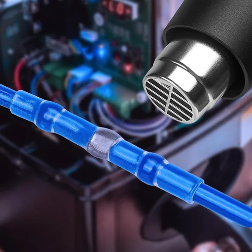 Miniatura 9 de TICONN 200 conectores de alambre con sello de soldadura, conectores a tope termorretráctiles, terminales de cable eléctrico impermeables y aislados