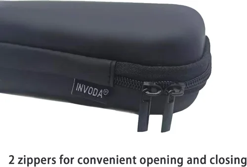 Miniatura 4 de INVODA Estuche rígido para afeitadora de acabado táctil impecable cuerpo recargable para mujer, afeitadora y recortadora de viaje, bolsa protectora