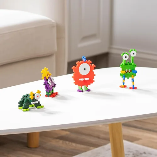 Miniatura 6 de PLUS PLUS Critter Fun Pack, Original - Juego de bloques de construcción de rompecabezas 3D, 160 piezas entrelazadas, actividades divertidas