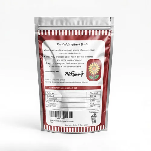 Miniatura 2 de Mixyway Semillas de girasol tostadas y sin sal en Doypack de 5 onzas (4.94 oz) Halal, Kosher, semillas de girasol turcas veganas, sin OMG, naturales