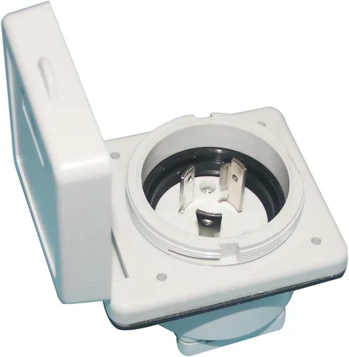 Miniatura 5 de Malxs Entrada de Alimentación para Orilla 125V 30 Amp Adaptador RV Excelente Reemplazo para Remolque, RV, Autocaravana NEMA L5-30R - Conector