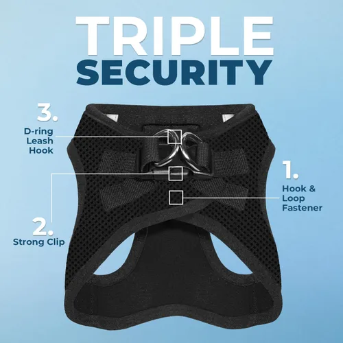 Miniatura 2 de Arnés de malla Voyager Step-in Air para todo clima y combo de correa reflectante para perro de 5 pies con mango de neopreno, para cachorros de razas