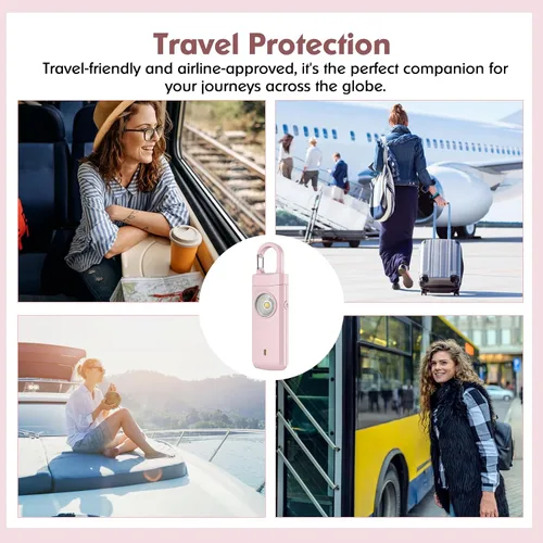 Miniatura 5 de Alarma personal recargable para mujeres, regalos de cumpleaños de Navidad para mujeres, hijas, estudiantes universitarios, adolescentes, ancianos