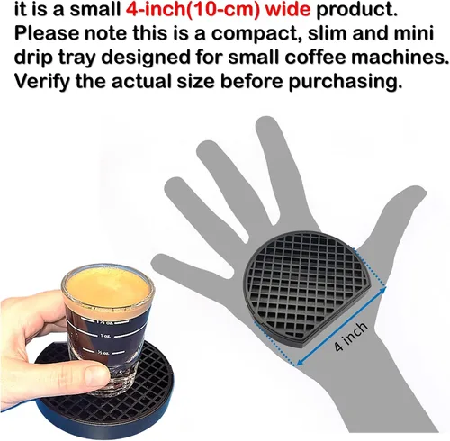 Miniatura 5 de Recolector de goteo de café de 4 pulgadas, bandeja de goteo pequeña para dispensador de bebidas, máquina de café expreso, jarra, estación de té