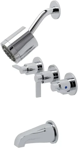 Kingston Brass KBX8131NDL NuvoFusion - Grifo de ducha y tina de 5 pulgadas de longitud, cromo pulido