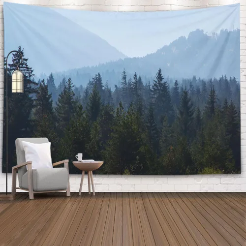 Miniatura 4 de Crannel Tapiz de invierno para colgar en la pared, sombrero de mago psicodélico para barba, tapiz mágico de calavera de humo de 50 x 60 pulgadas