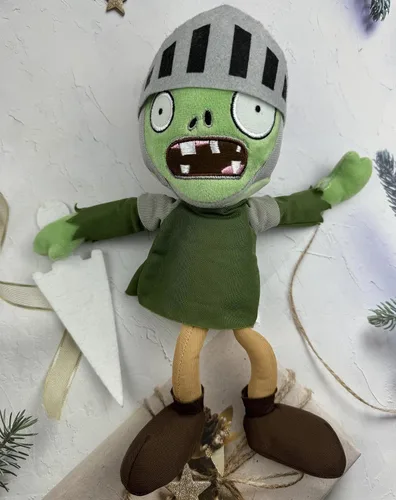 Miniatura 5 de JHESAO 12 pulgadas PVZ Plants and Knight Zombies Juguetes de peluche Zombies normales Peluches PVZ Peluches 1 2 Peluche Suave Caballero Zombie Nuevo