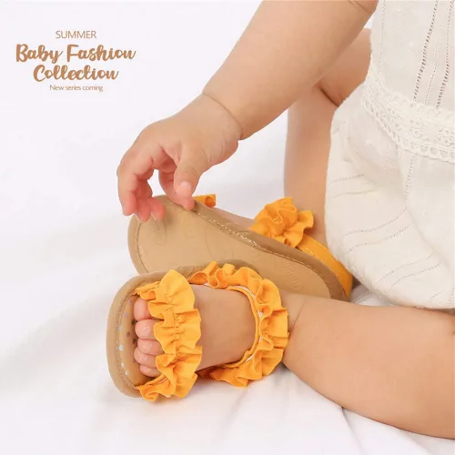 Miniatura 2 de Timatego Sandalias de verano para bebés y niñas con suela suave de flores, zapatos de vestir para cuna, recién nacidos, para recién nacidos