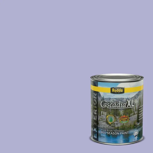 Miniatura 169 de Rodda Paint CASCADIA XL Pintura e imprimación de satén exterior en uno, cuarto de galón, bikini lavanda