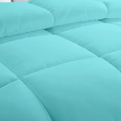 Miniatura 7 de Edredón de plumón de lujo, tamaño individual XL de 68 x 92 pulgadas, 1 pieza para todas las estaciones, 500 GSM con pestañas en las esquinas, 100%