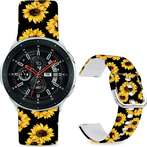 Miniatura 13 de Correas de reloj de silicona suave compatibles con Samsung Galaxy Watch 1.811 in/Watch 3 1.772 in/Gear S3 Frontier/Classic/Garmin Vivoactive