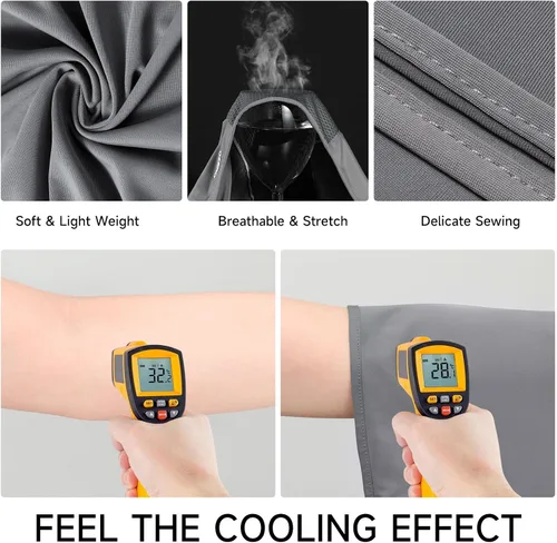 Miniatura 6 de OZERO Protección solar para la cara, polaina para el cuello, bufanda transpirable y refrescante para actividades al aire libre de verano