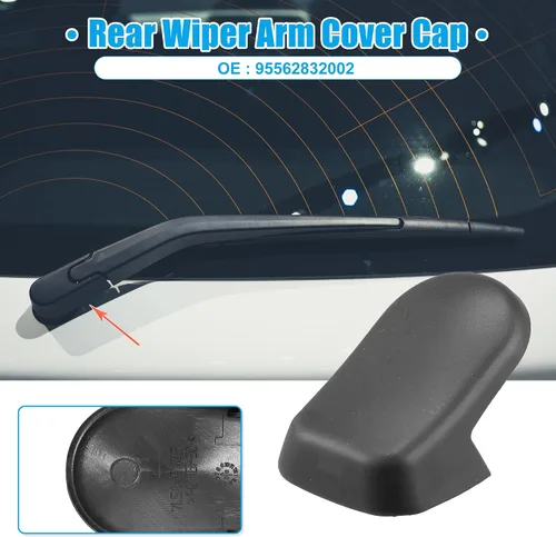 Miniatura 2 de ACROPIX Tapa de tuerca de brazo de limpiaparabrisas trasero para Porsche Cayenne, paquete de 1, color negro