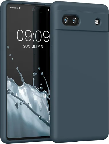 Miniatura 740 de kwmobile Funda Compatible con Google Pixel 6 Pro - Funda de teléfono de silicona TPU con acabado suave - Azul Arrecife