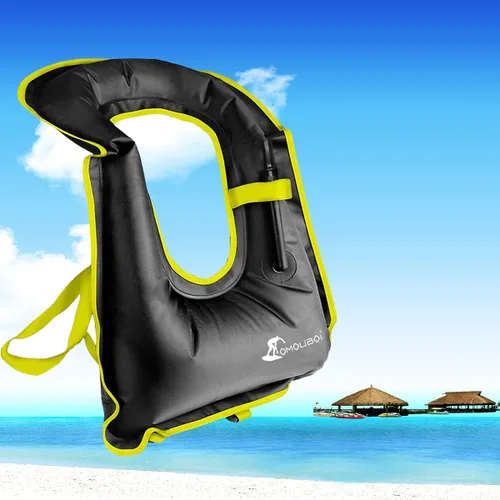 Miniatura 6 de Chaleco de esnórquel para adultos, chaleco de natación inflable para mujeres/hombres, chalecos de natación para kayak, remo, pesca, surf, esnórquel