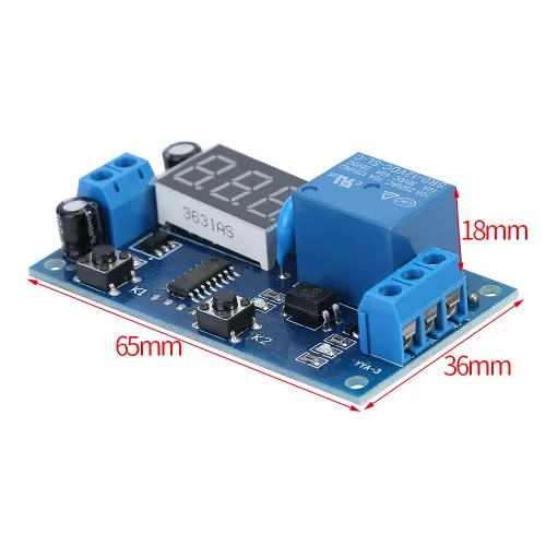 Miniatura 6 de Marhynchus Módulo de temporizador, salida de temporizador con pantalla LED digital, DC 12V, relé ajustable, bucle infinito, temporizadores para luces