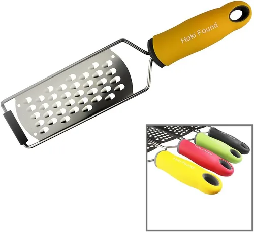Miniatura 6 de Hoki Found Trituradora de queso grueso de acero inoxidable - Zester, rallador de verduras y frutas - Negro