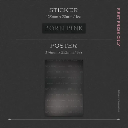 Miniatura 7 de dreamus [Regalo oficial de la tienda] BORNPINK 2nd Álbum [BORN PINK] SET DE CAJAS [NEGRO] + Póster plegado pre-pedido, YGP0181