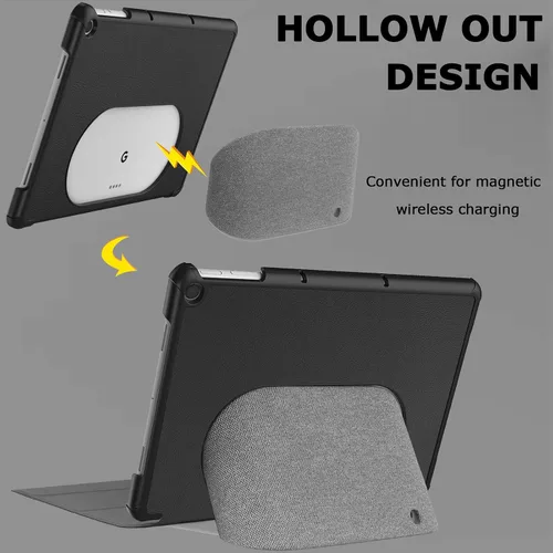Miniatura 4 de NINKI Funda para tablet Google Pixel – Cuero, policarbonato duro a prueba de golpes + carcasa trasera de piel sintética, funda ligera con soporte