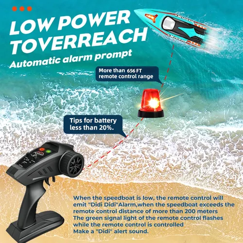 Miniatura 5 de BEZGAR Bote RC, barco de control remoto sin escobillas grande de 45 cm para adultos y niños, botes de velocidad RC grandes y rápidos de 55 KPH
