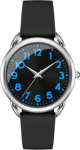 Bisley Watch for Women Numeral Dial Easy to Read Silicone Strap Fit for All Wrist Waterproof Fasion Watch Gift for Her