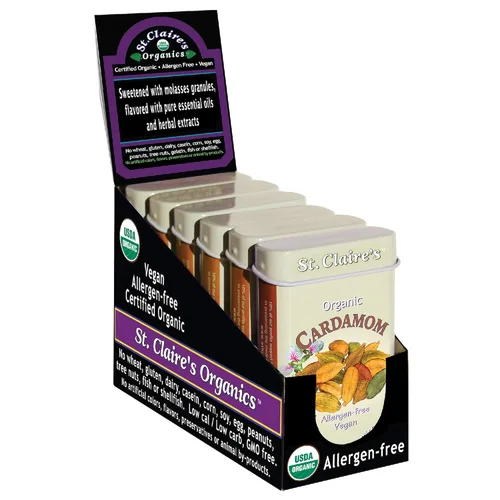Miniatura 26 de Pastillas Herbales Orgánicas de St. Claire, (Jengibre, lata de 1.5 onzas, paquete de 3) Sin gluten, veganas, sin OMG, a base de plantas, sin
