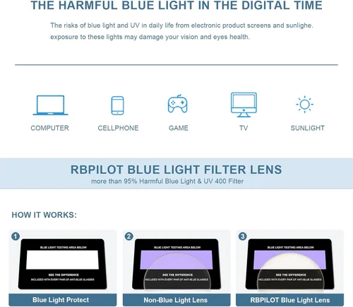 Miniatura 6 de Lentes de lectura de aviador para hombres y mujeres, lentes de bloqueo de luz azul, patillas de primavera Dorado